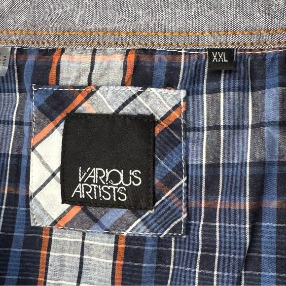 Mens Pearl Snap Collared Shirt - Long Sleeve Retro Plaid Slim Fit Men’s XXL - Picture 6 of 8